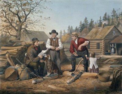 Den Punkt diskutierend, graviert von Nathaniel Currier, 1855 von Arthur Fitzwilliam Tait